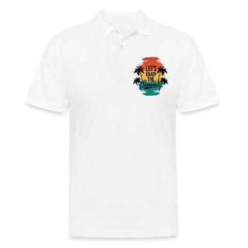 Lets Enjoy the Summer with Palm Trees - Männer Poloshirt - Weiß - Vorne - Kai (181cm)