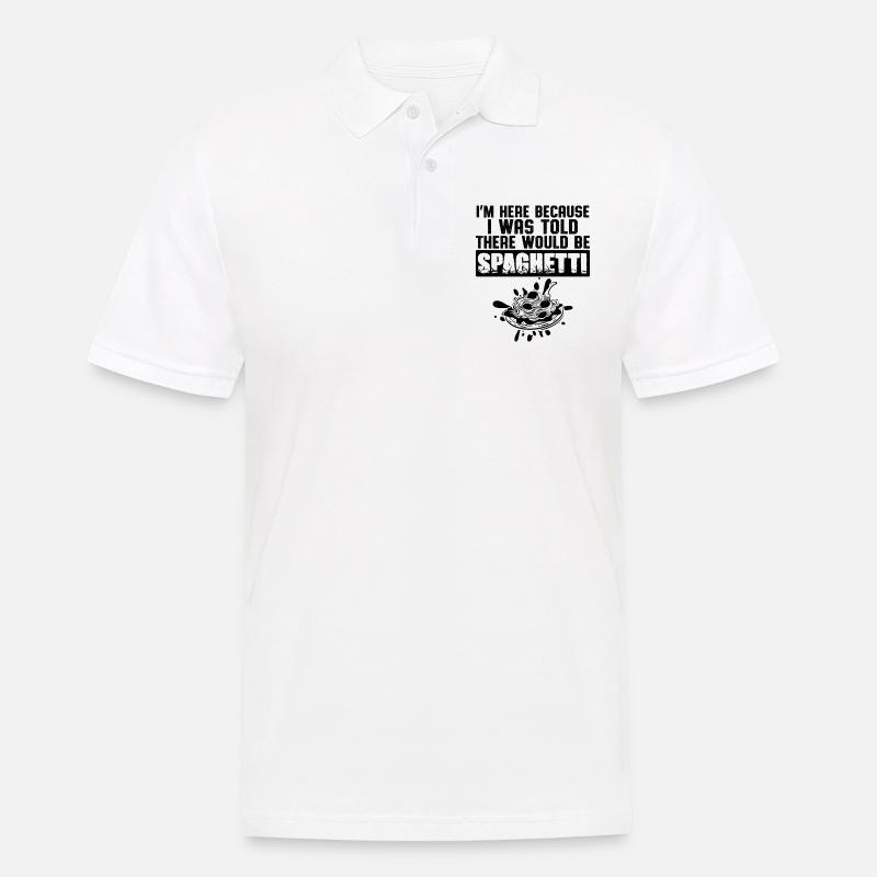 spaghetti pasta - Männer Poloshirt - Weiß