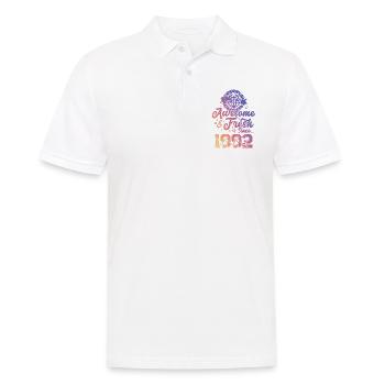1992 awesome fresh - Men's Polo Shirt - white - Front - Kai (181cm)