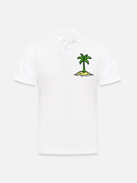 Palm Island Summer - Men's Polo Shirt - white