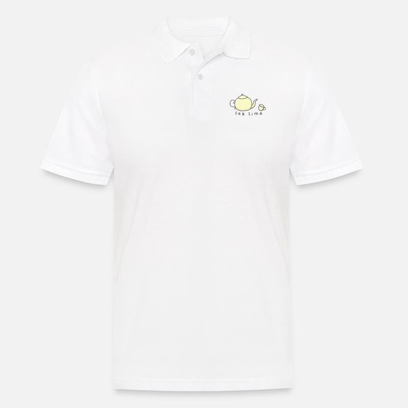 tea time - Männer Poloshirt - Weiß