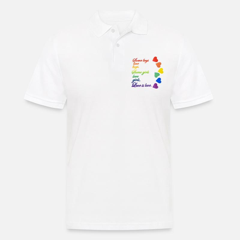 Ob lesbisch oder schwul, Liebe ist Liebe - Männer Poloshirt - Weiß