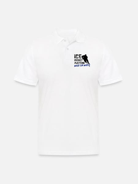 Eishockey-Spieler Walk on Water - Männer Poloshirt - Weiß