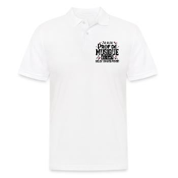 Prof Professeur Musique Métier Collège Lycée - Polo Homme - blanc - Devant - Kai (181cm)