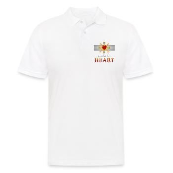 Catholic Heart - Männer Poloshirt - Weiß - Vorne - Kai (181cm)