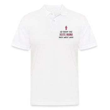 Meilleur Maman Rengaine cadeau parents idée - Polo Homme - blanc - Devant - Kai (181cm)