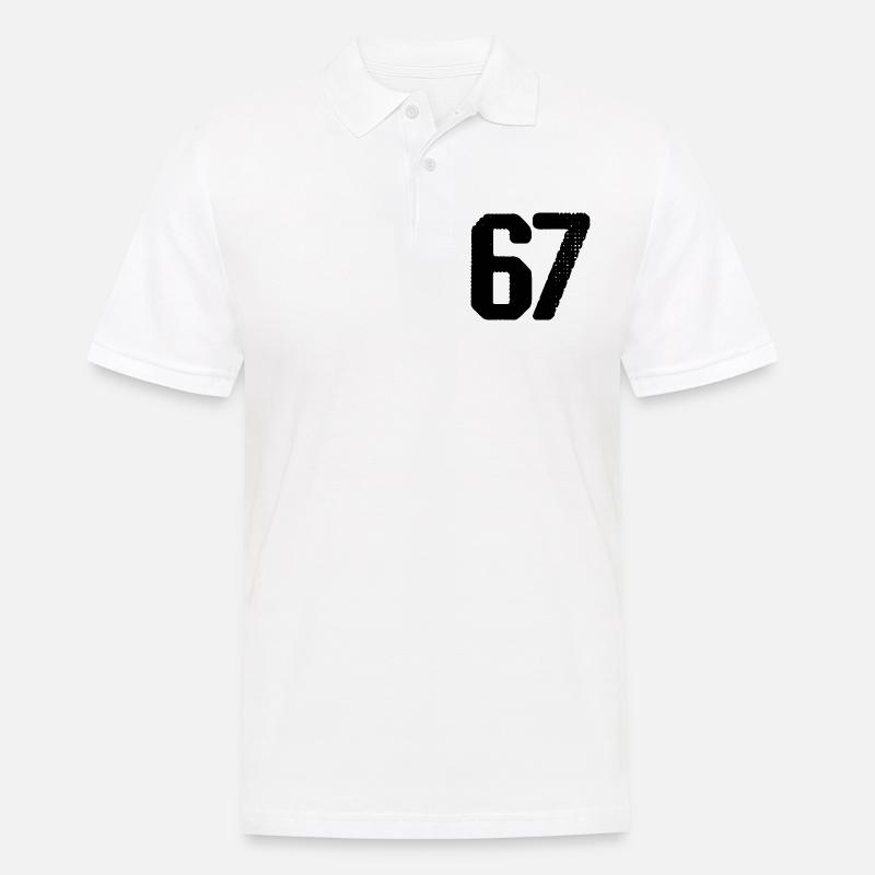 67 Maglia numero - Polo da uomo - bianco