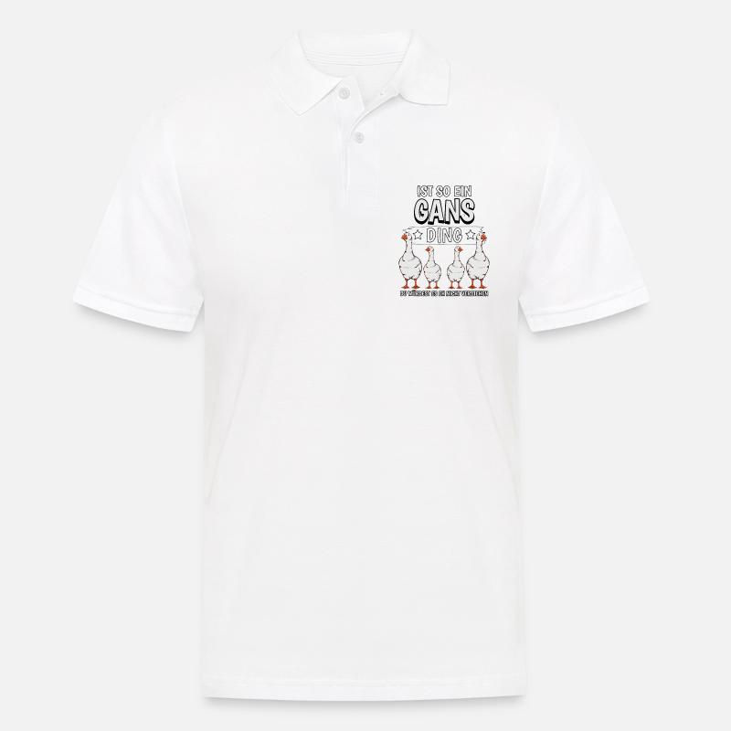 Ist so ein Gans Ding - Männer Poloshirt - Weiß