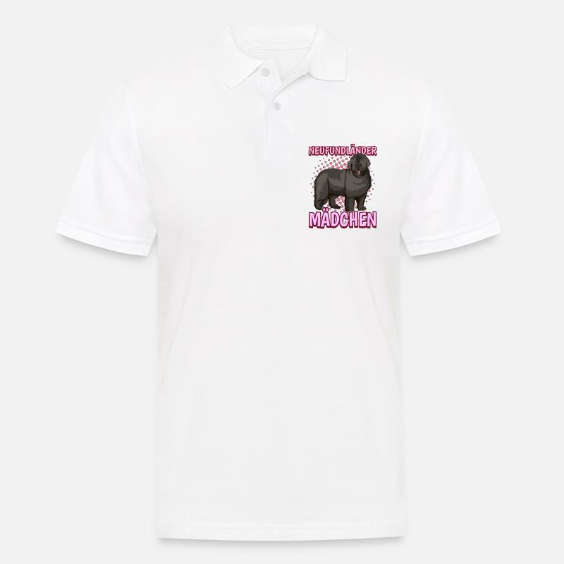 Neufundländer Mädchen - Männer Poloshirt - Weiß