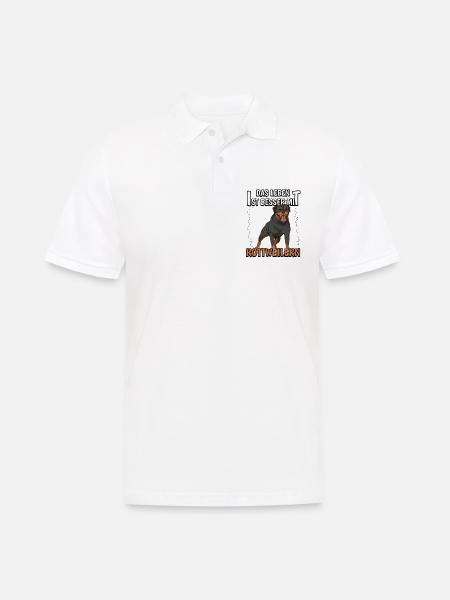 Rottweiler Das Leben ist besser mit Rottweilern - Männer Poloshirt - Weiß