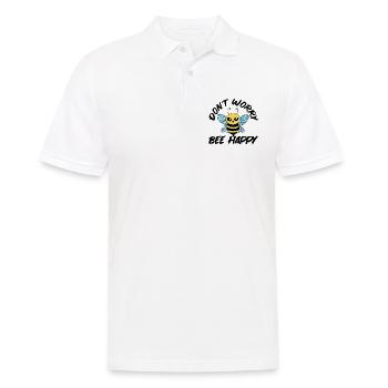 Ne vous inquiétez pas Bee Happy 28 - Polo Homme - blanc - Devant - Kai (181cm)