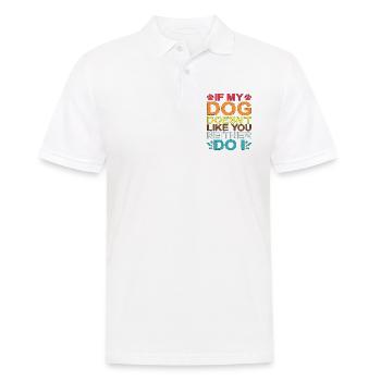 Si mon chien ne vous aime pas, moi non plus 2 - Polo Homme - blanc - Devant - Kai (181cm)