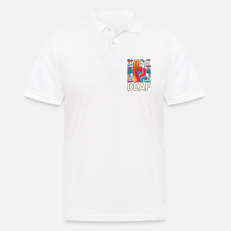 I'm Deaf 46 - Männer Poloshirt - Weiß