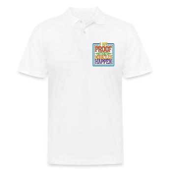 I Am Proof That Miracles Happen 9 - Men's Polo Shirt - white - Front - Kai (181cm)