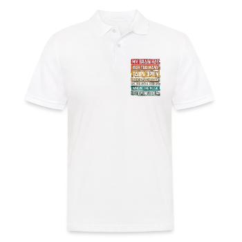 My Brain Has Way Too Many Tabs Open 6 - Männer Poloshirt - Weiß - Vorne - Kai (181cm)