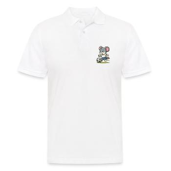 Souris de joueur de football mignon - Polo Homme - blanc - Devant - Kai (181cm)