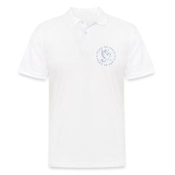 Peace on earth dove blue aesthetic - Men's Polo Shirt - white - Front - Kai (181cm)