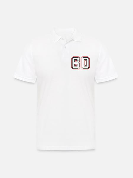 60 Number number - Men's Polo Shirt - white