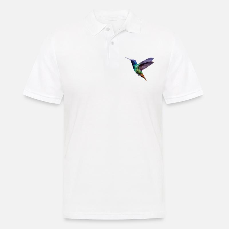 Polygon Vogel - Männer Poloshirt - Weiß