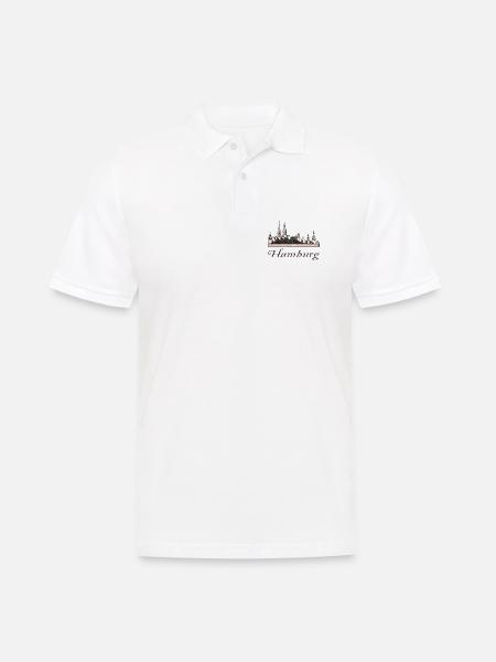 Hamburg - Männer Poloshirt - Weiß