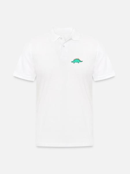 Dinosaurier - Männer Poloshirt - Weiß