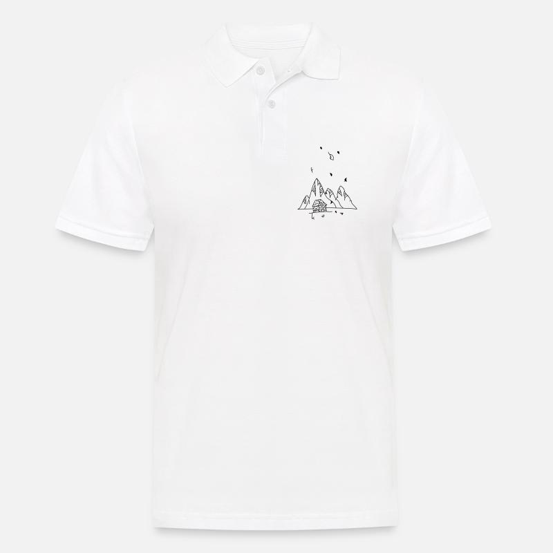 Montagne - Männer Poloshirt - Weiß