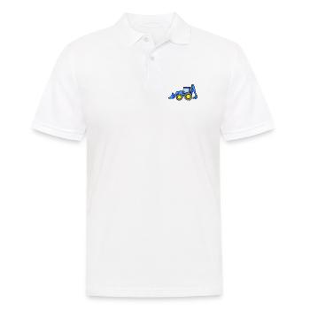 Bagger Fahrzeug Baustelle - Männer Poloshirt - Weiß - Vorne - Kai (181cm)