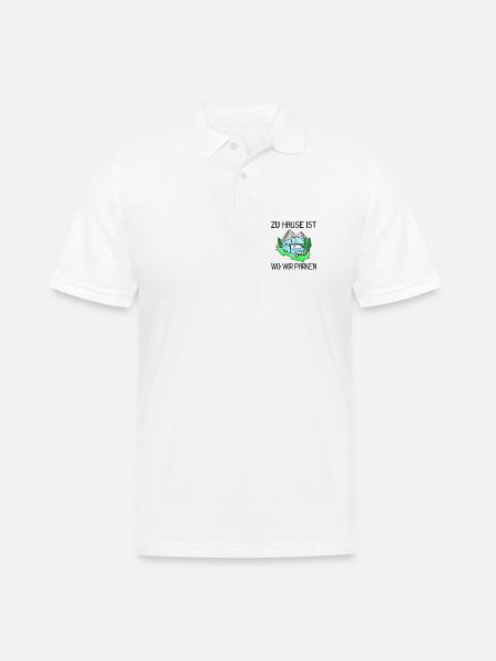 Wohnmobil Wohnwagen Camping - Männer Poloshirt - Weiß