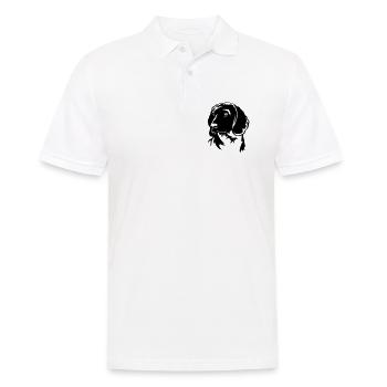 Bavarian Mountain Sweat Dog Head - Men's Polo Shirt - white - Front - Kai (181cm)