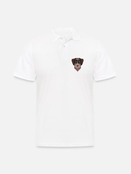 Pointer Hund Hunderasse - Männer Poloshirt - Weiß