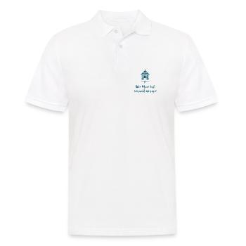 Wer Meer hat braucht weniger - Männer Poloshirt - Weiß - Vorne - Kai (181cm)