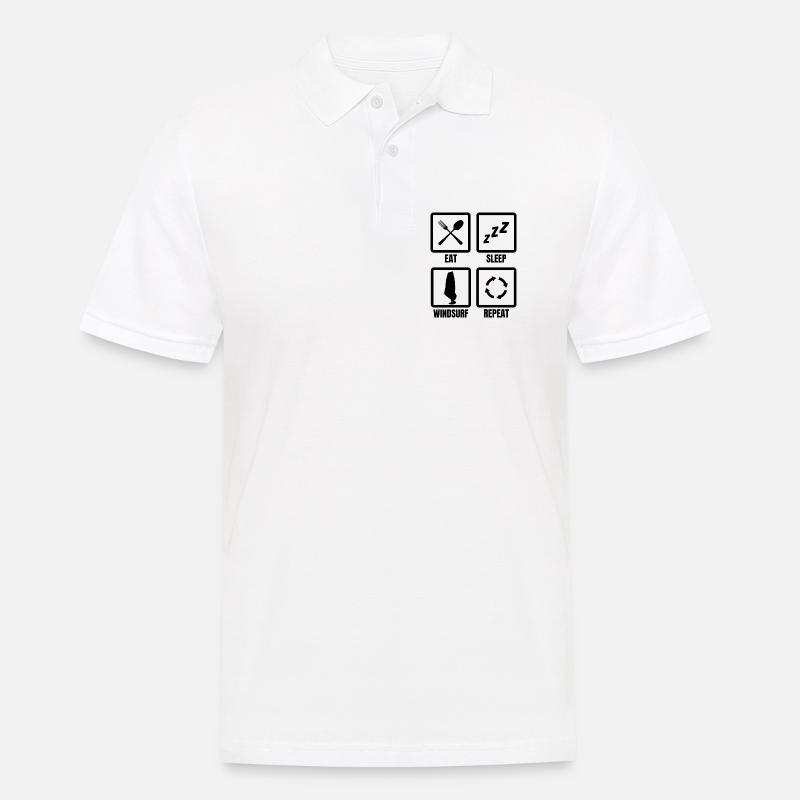 Windsurfer Routine - Männer Poloshirt - Weiß