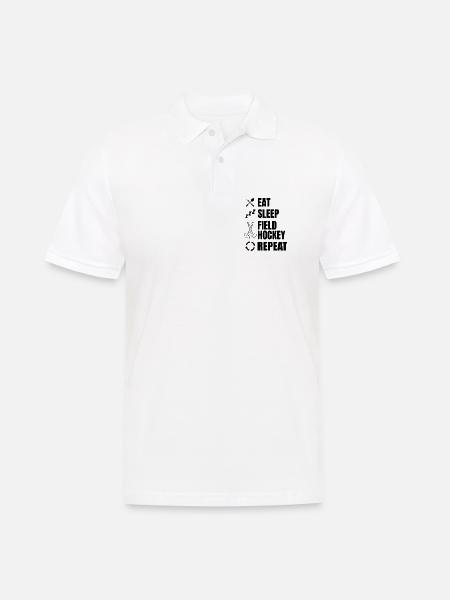Feldhockey Tagesablauf - Männer Poloshirt - Weiß