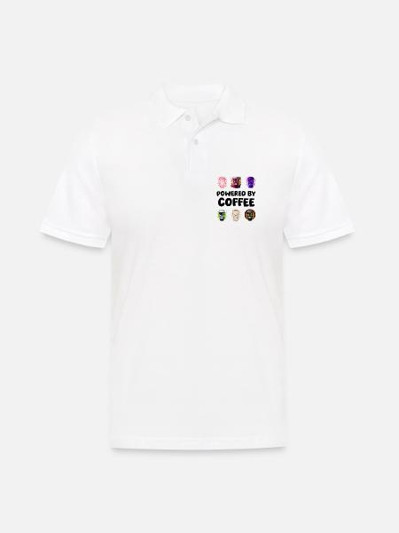 Ausdrucksstarke Energiebecher - Männer Poloshirt - Weiß