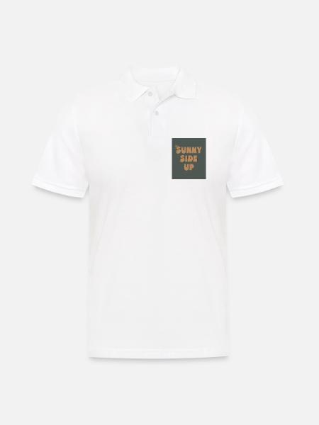 Sunny Side Up – Stay Bright & Positive - Männer Poloshirt - Weiß