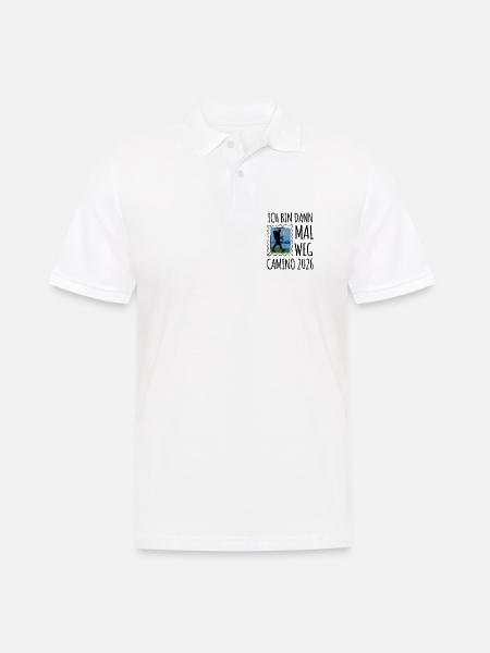 Ich bin dann mal weg | Pilgern | Camino 2026 - Männer Poloshirt - Weiß