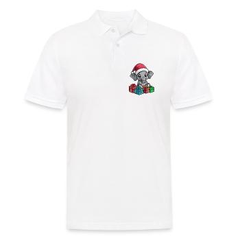 Elephant Christmas Gifts - Men's Polo Shirt - white - Front - Kai (181cm)