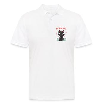 Namaste Chat Zen - Polo Homme - blanc - Devant - Kai (181cm)