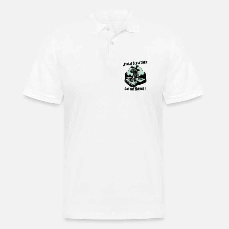 ICH WERDE AUF EURE GRÄBER KRATZEN! - Männer Poloshirt - Weiß