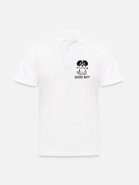 Good Boy – Cute Dog Motif - Men's Polo Shirt - white