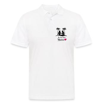 Jamais sans le cœur de mes filles - Polo Homme - blanc - Devant - Kai (181cm)