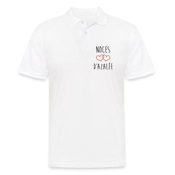 Azalea's Wedding 57 years of marriage - Men's Polo Shirt - white - Front - Kai (181cm)