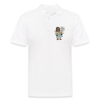 Jesus regelt Humor Spruch - Männer Poloshirt - Weiß - Vorne - Kai (181cm)
