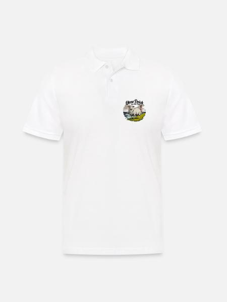 Ohne Deich Ist Alles Doof Nordsee Deich Schaf Mit - Männer Poloshirt - Weiß