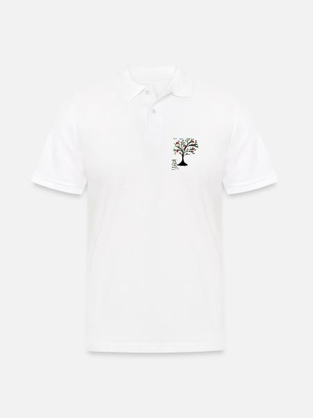 Niedliche Maus Äpfel Apfelbaum Kind - Männer Poloshirt - Weiß