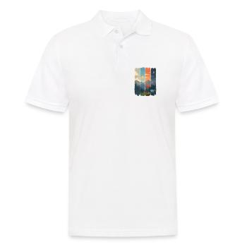 Horizonte in vier Gebirgstafeln - Männer Poloshirt - Weiß - Vorne - Kai (181cm)