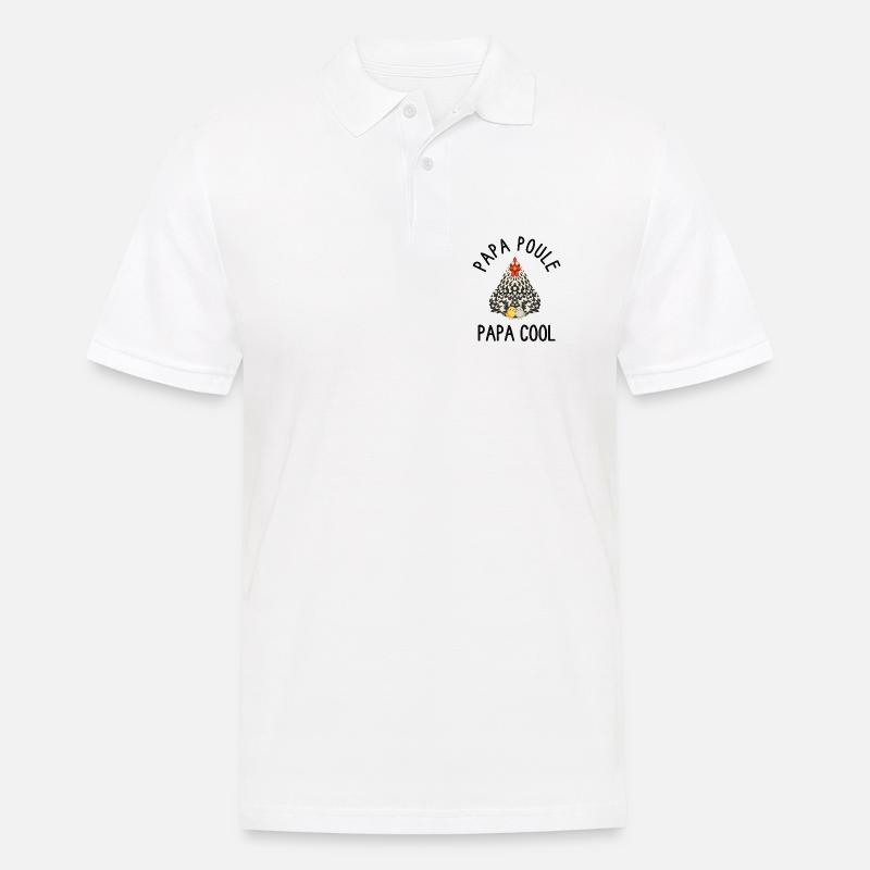 Daddy Hen Cool Daddy - Männer Poloshirt - Weiß