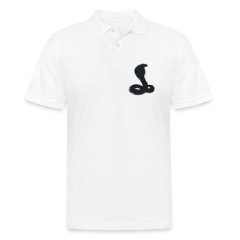 Cobra Silhouette Snake Mascot eSport - Men's Polo Shirt - white - Front - Kai (181cm)