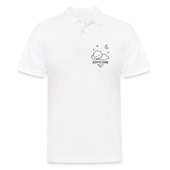 Eepycore – Born to Nap | Cozy Sleep Mood - Männer Poloshirt - Weiß - Vorne - Kai (181cm)