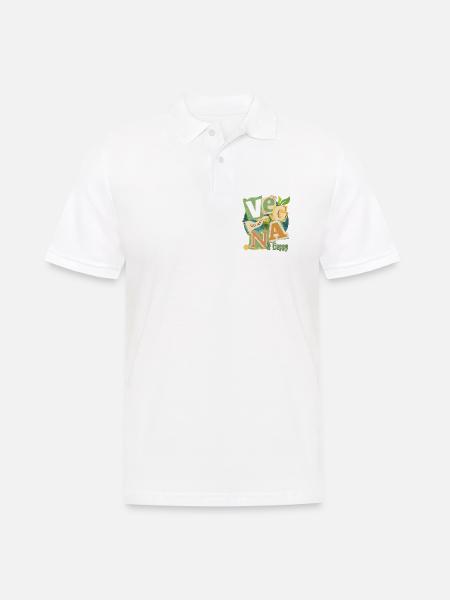 Vegan Welt Collage - Männer Poloshirt - Weiß